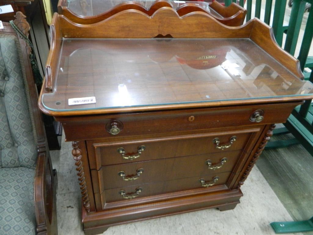 Lexington 4 Drawer Oversized Nightstand with Gallery - 36" x 34" x 18" - 9