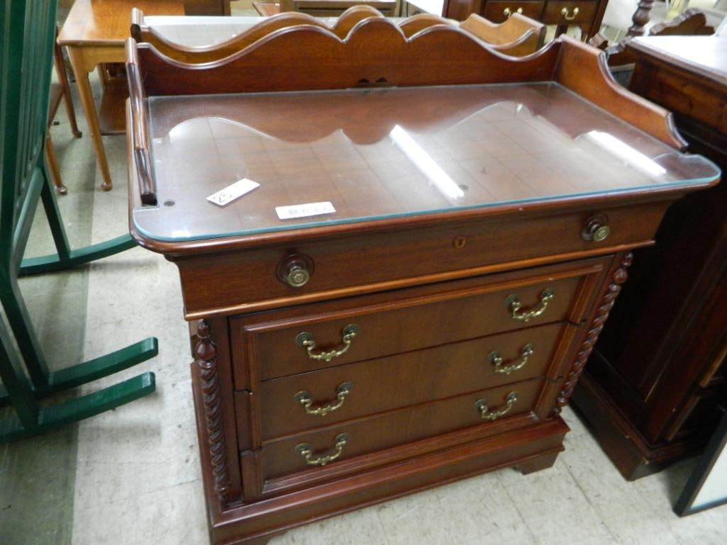 Lexington 4 Drawer Oversized Nightstand with Gallery - 36" x 34" x 18" - 8