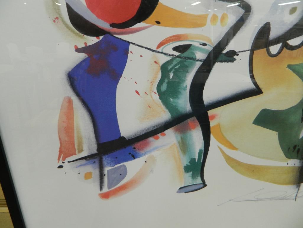 Framed Signed Alfred Gockel Print - Modern Abstract - 28.5" x 28.5" - 4