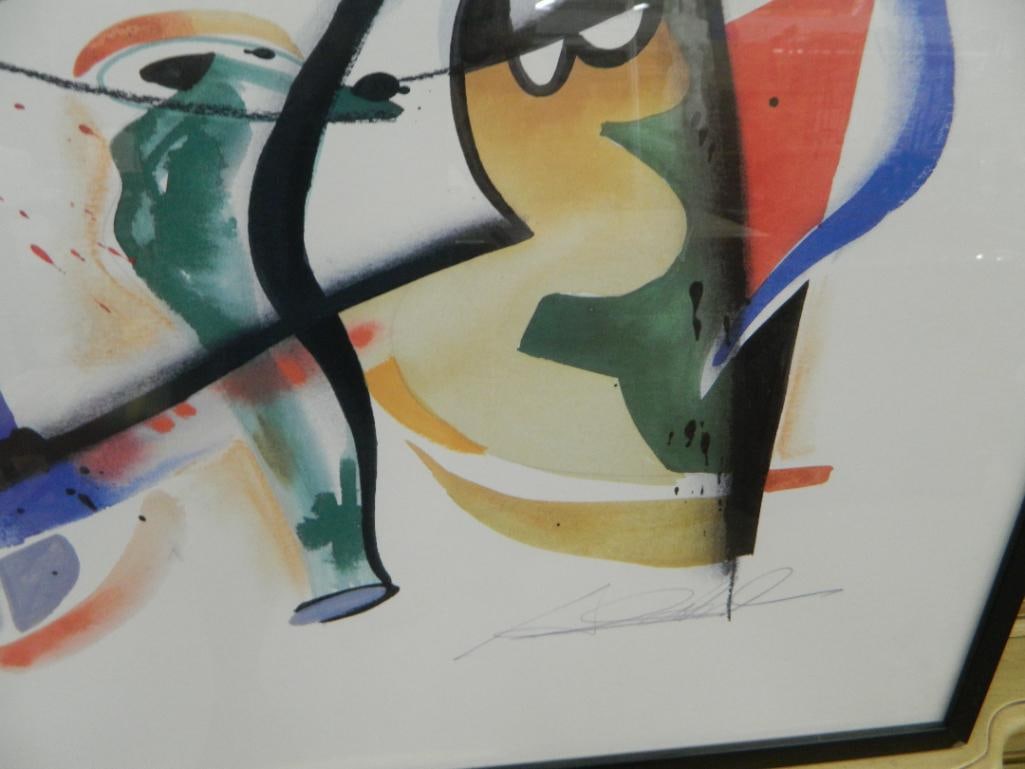 Framed Signed Alfred Gockel Print - Modern Abstract - 28.5" x 28.5" - 5