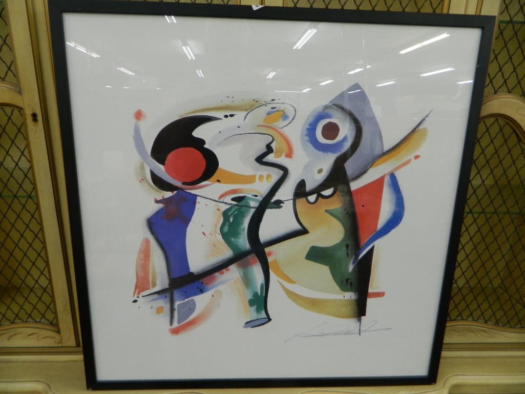Framed Signed Alfred Gockel Print - Modern Abstract - 28.5" x 28.5" - 7