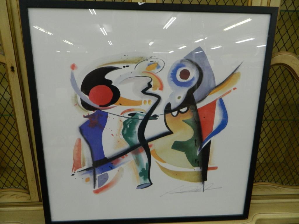 Framed Signed Alfred Gockel Print - Modern Abstract - 28.5" x 28.5" - 8