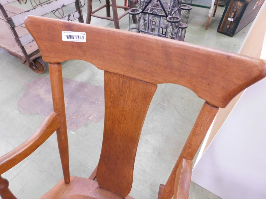 Wood Rocking Chair - Repaired - 34.5" x 23" x 29.5" - 2