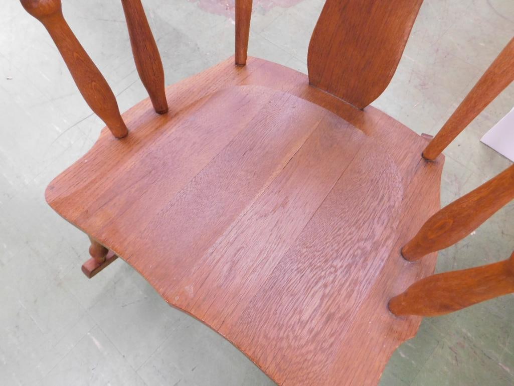 Wood Rocking Chair - Repaired - 34.5" x 23" x 29.5" - 4