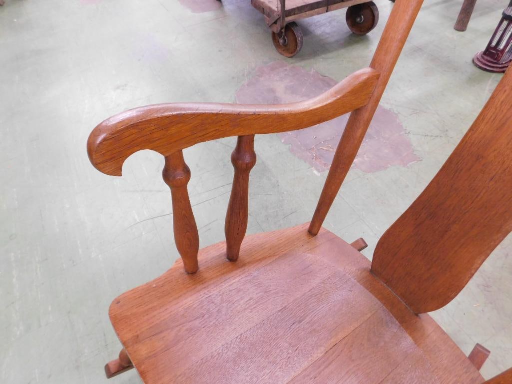 Wood Rocking Chair - Repaired - 34.5" x 23" x 29.5" - 5