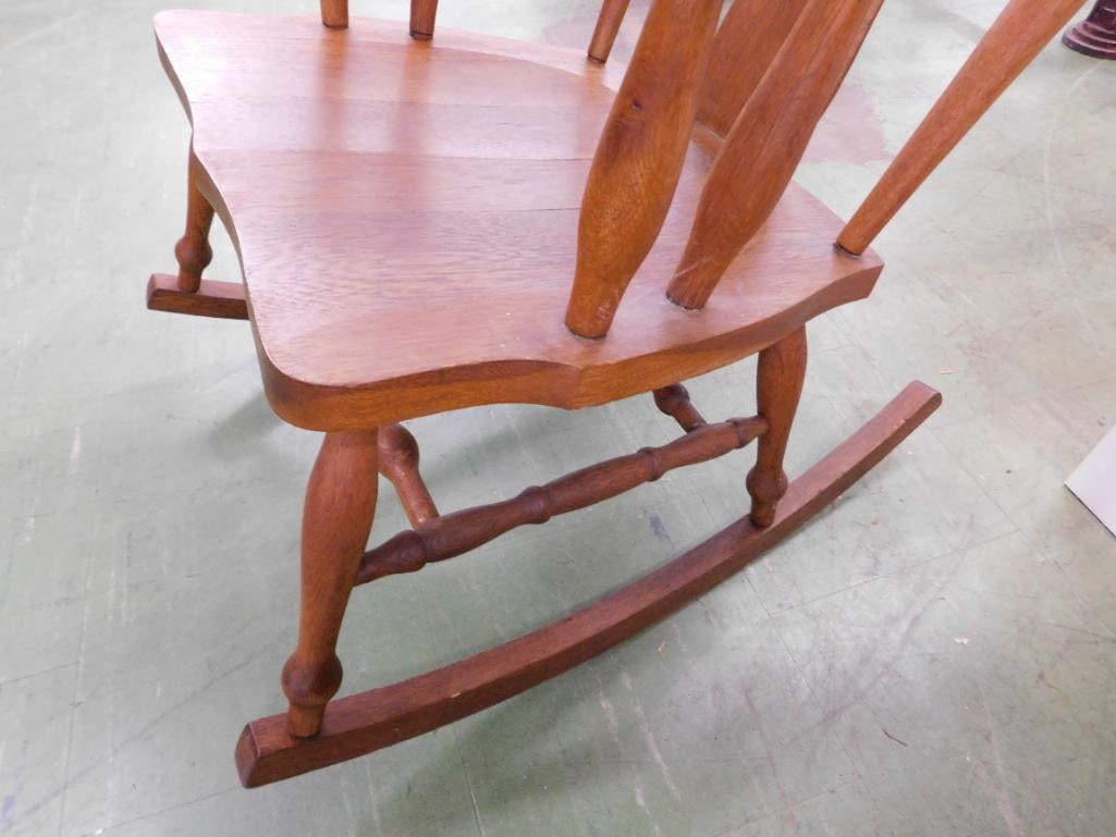 Wood Rocking Chair - Repaired - 34.5" x 23" x 29.5" - 6