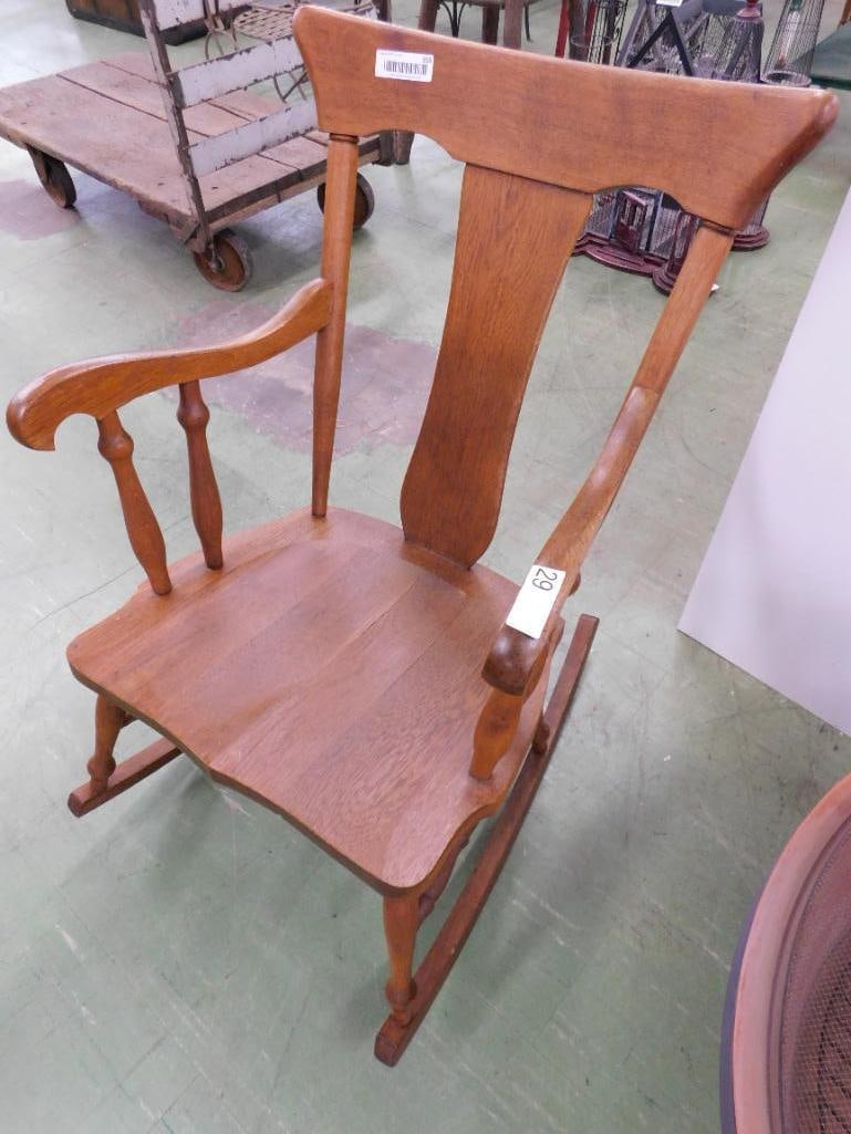 Wood Rocking Chair - Repaired - 34.5" x 23" x 29.5" - 7