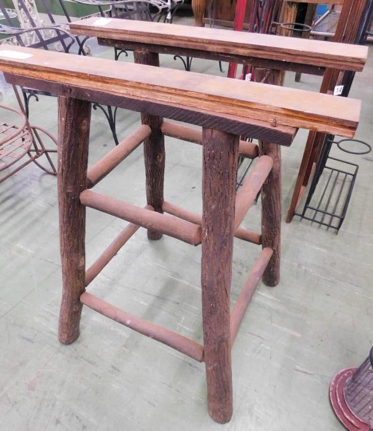 HickoryTable Base - No Top - 30" x 24" x 20.5": See Photos For Condition and Details