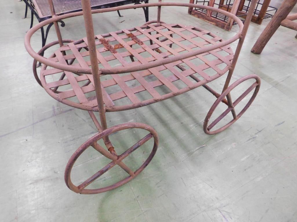 Metal Outdoor Tea Cart - 37" x 26.5" x 20.5" - 5