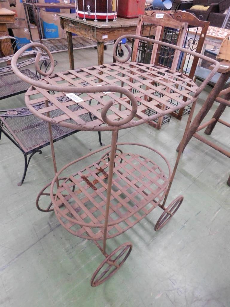 Metal Outdoor Tea Cart - 37" x 26.5" x 20.5" - 7