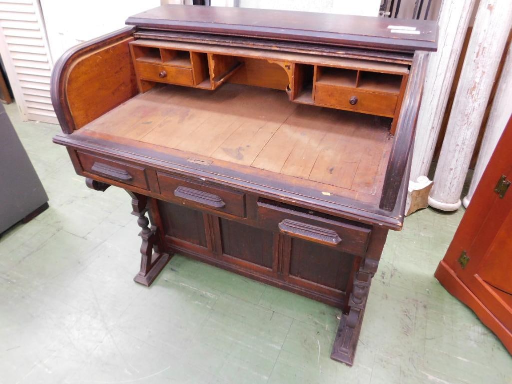 Davenport Desk with Tambour - 38" x 35" x 23" - 10