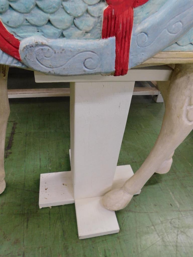 Modern Wood Merry Go Round Horse "Unicorn" - Tail Separate - 47" x 42" x 16" - 8