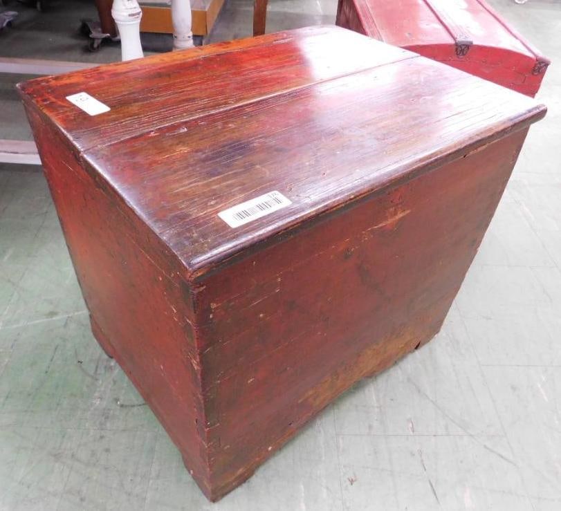Dovetailed Wood Coal Box - 20" x 22.5" x 18": See Photos For Condition and Details