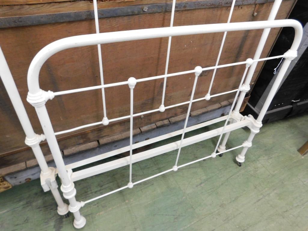 Painted Iron Bed - No Rails - Single - 49.5" Tall - 2