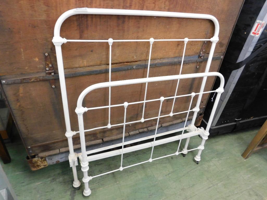 Painted Iron Bed - No Rails - Single - 49.5" Tall - 6