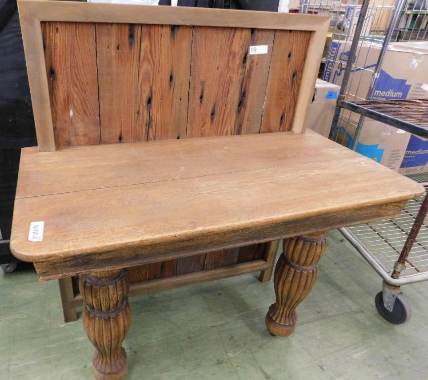 Hand Made Re Purposed Table - Foyer Table - 45" x 42" x 21": See Photos For Condition and Details