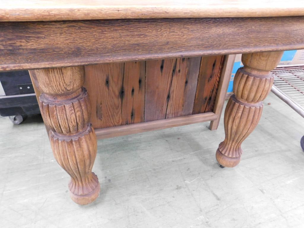 Hand Made Re Purposed Table - Foyer Table - 45" x 42" x 21" - 5