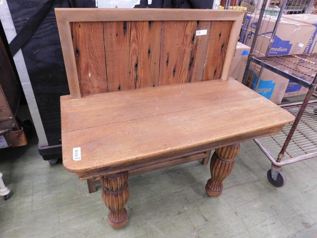 Hand Made Re Purposed Table - Foyer Table - 45" x 42" x 21" - 6