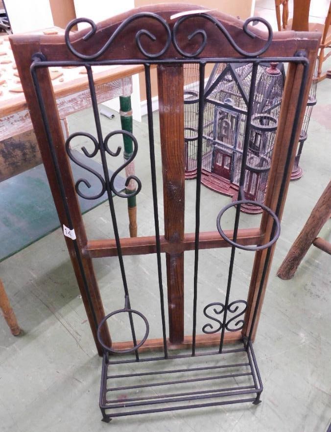 Modern Black Painted Wall Hung Plant Holder - 38" x 19" x 8": See Photos For Condition and Details