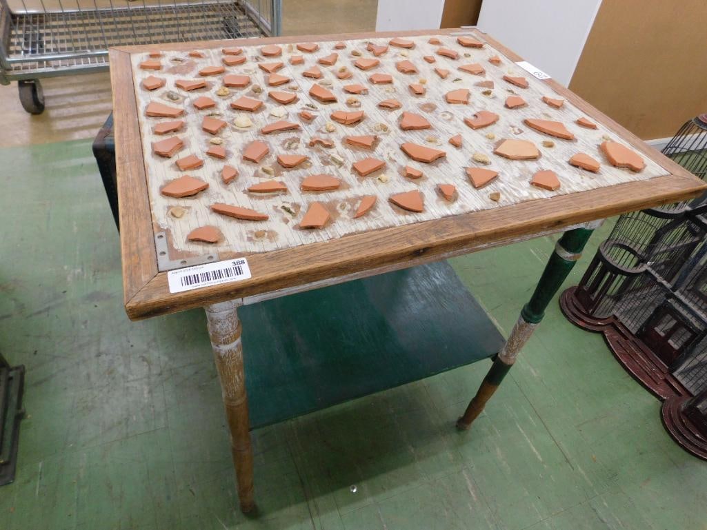 Funky Hand Made Side Table - 30" x 26" x 21.5" - 9