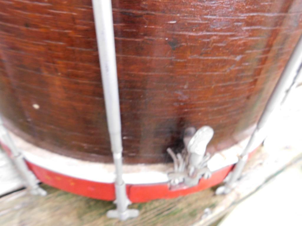 Vintage Drum with Drum Sticks - "Constitution" - 16" x 18.5" - 4