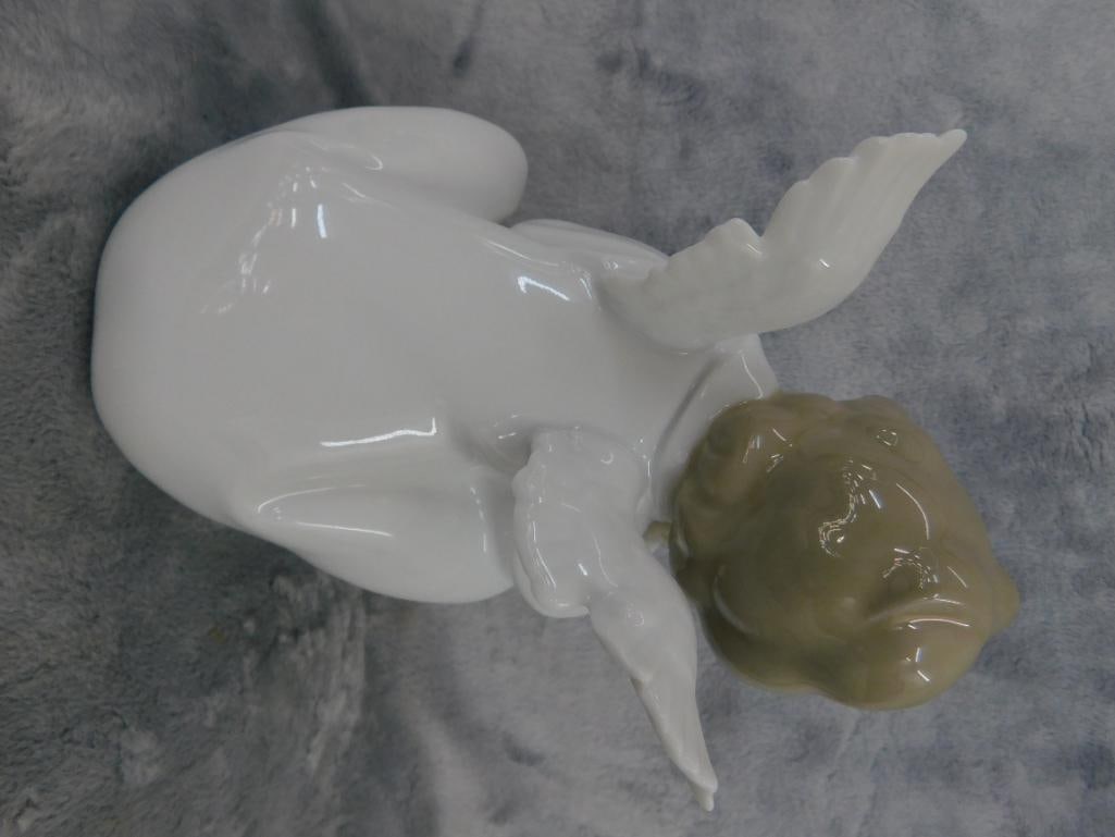 Lladro Figure - #04961 - "Angel Dreaming" - Original Box - 6" x 5" x 4.5" - 4