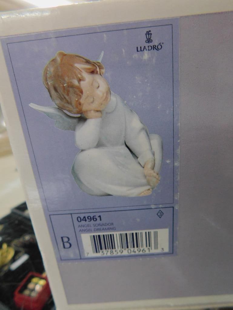 Lladro Figure - #04961 - "Angel Dreaming" - Original Box - 6" x 5" x 4.5" - 8