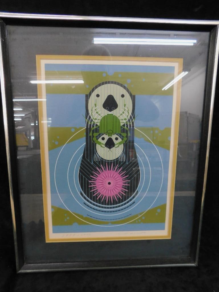 Charles Harper Signed Limited Edition Serigraph - "Devotion In The Ocean" - Otters - 14