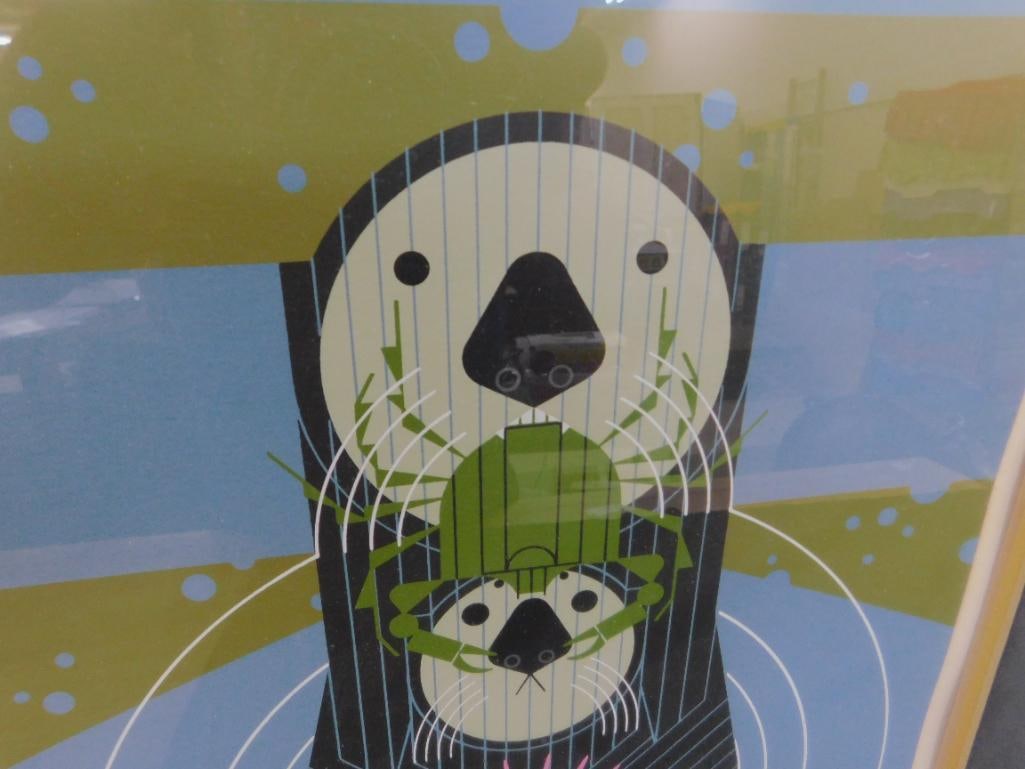 Charles Harper Signed Limited Edition Serigraph - "Devotion In The Ocean" - Otters - 3