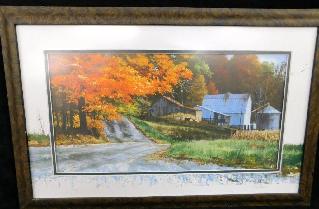 Luke Buck Signed Limited Edition Lithograph - "Country Road" - 357/950: 18.5" x 28.5" - See Photos For Condition and Details