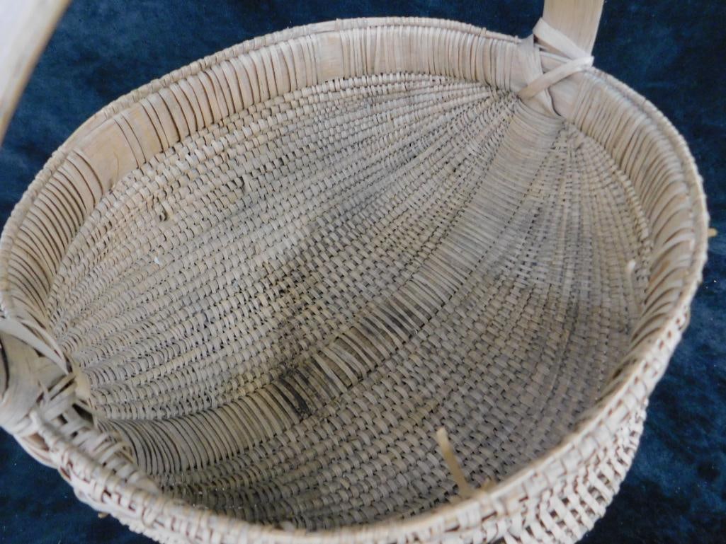 Vintage Handled "Buttocks / Bottom" Basket - 11" x 12" x 12" - 2