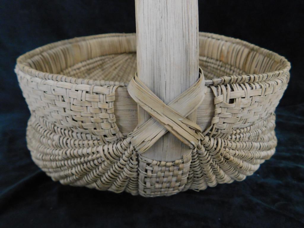 Vintage Handled "Buttocks / Bottom" Basket - 11" x 12" x 12" - 5