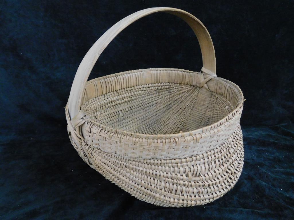 Vintage Handled "Buttocks / Bottom" Basket - 11" x 12" x 12" - 6