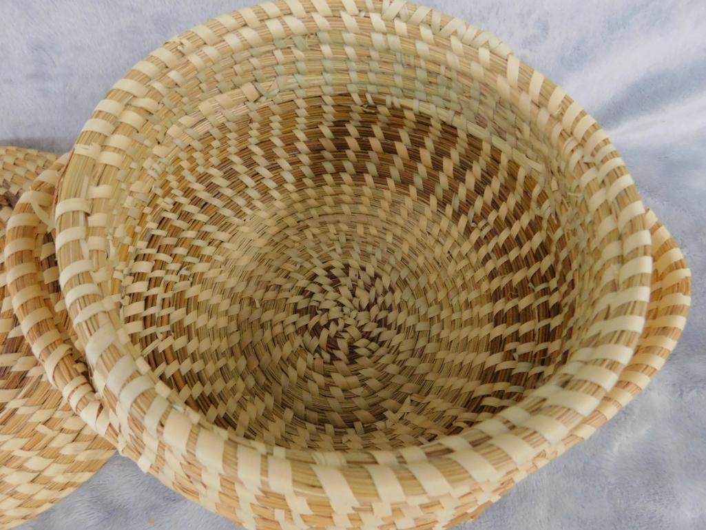 Charleston SC - Sweet Grass Basket with Lid - 6" x 11" x 8.5" - 3