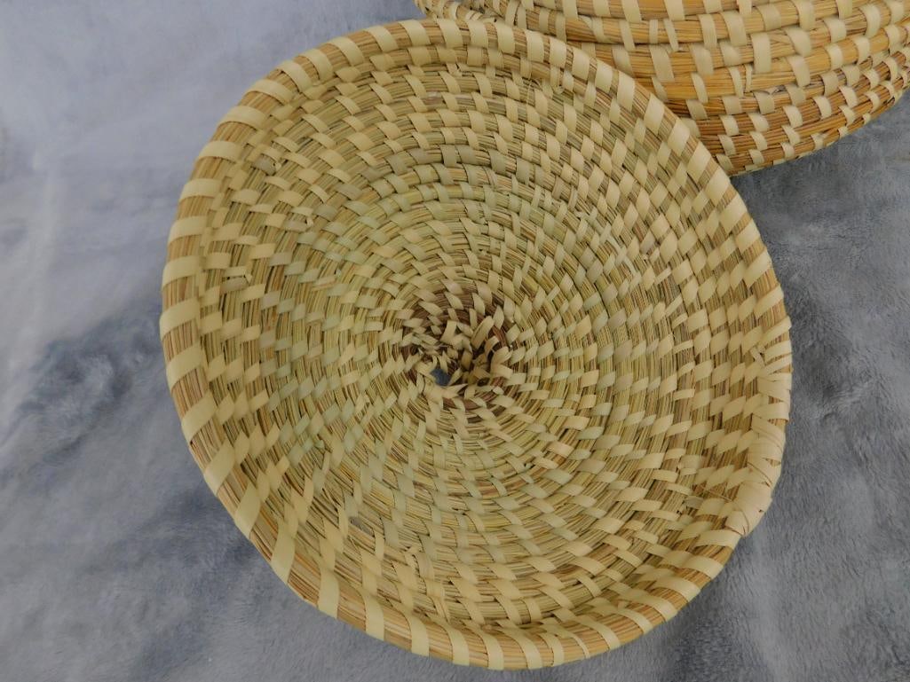 Charleston SC - Sweet Grass Basket with Lid - 6" x 11" x 8.5" - 4