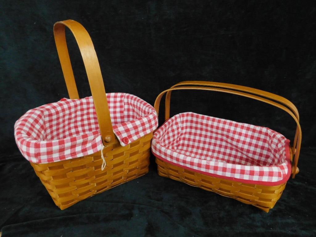 Pair of Heritage Mint LTD. - Canadian Maple Handled Baskets - 4.5" x 13" x 9" and - 12