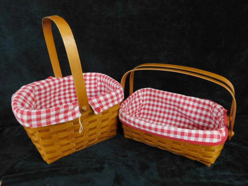 Pair of Heritage Mint LTD. - Canadian Maple Handled Baskets - 4.5" x 13" x 9" and - 13
