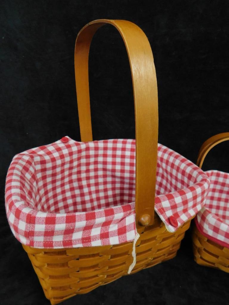 Pair of Heritage Mint LTD. - Canadian Maple Handled Baskets - 4.5" x 13" x 9" and - 2
