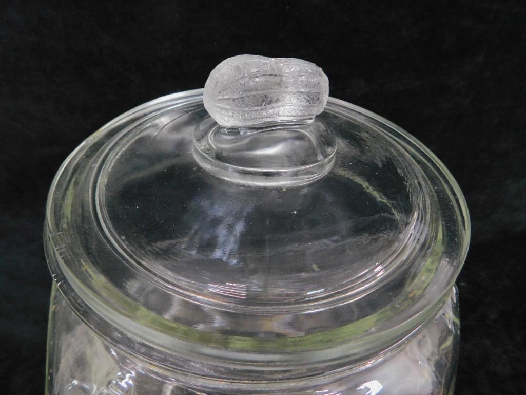 Planters Peanuts "Pennant Salted Peanut Jar with Original Lid - 12" x 8" x 8" - 2
