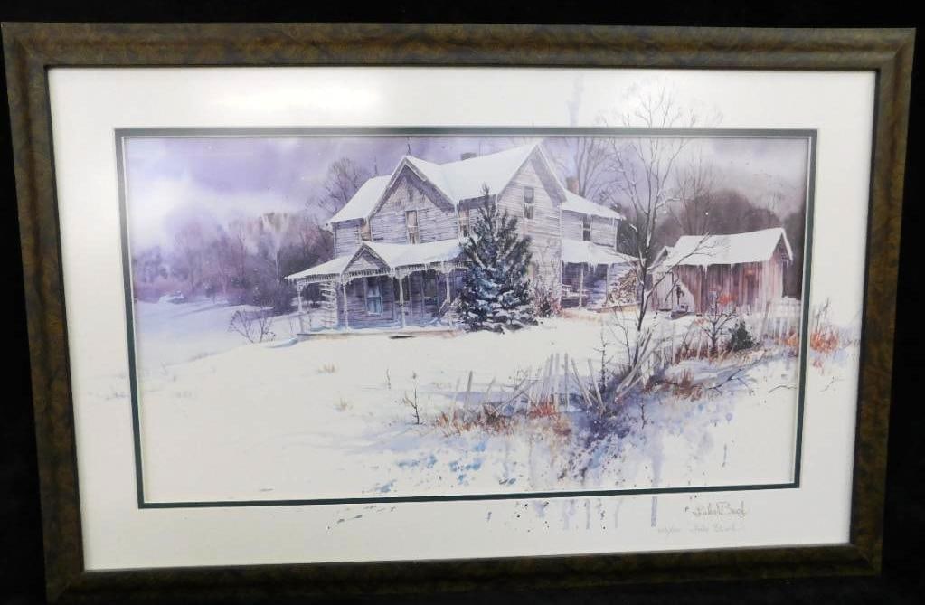 Luke Buck Signed Limited Edition Lithograph - "The Homestead" - 545/750: 20.5" x 31.5" - See Photos For Condition and Details