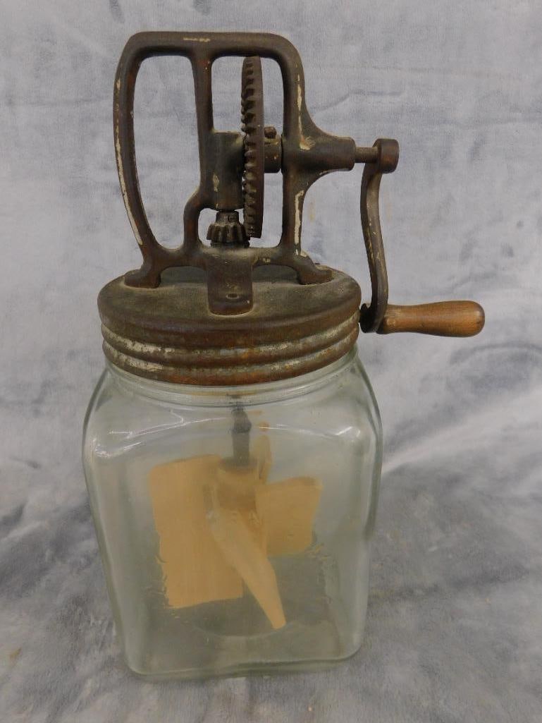 Vintage Dazey Butter Churn - Complete - 13.25" x 8.5" x 5.5" - 11