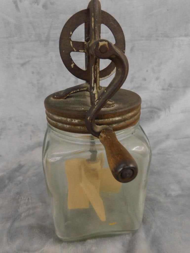 Vintage Dazey Butter Churn - Complete - 13.25" x 8.5" x 5.5" - 7