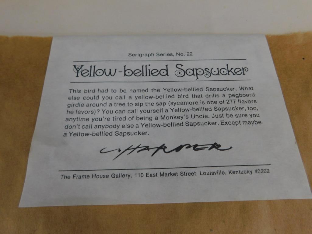 Charles Harper Signed Limited Edition Serigraph - "Yellow Bellied Sapsucker" - 9