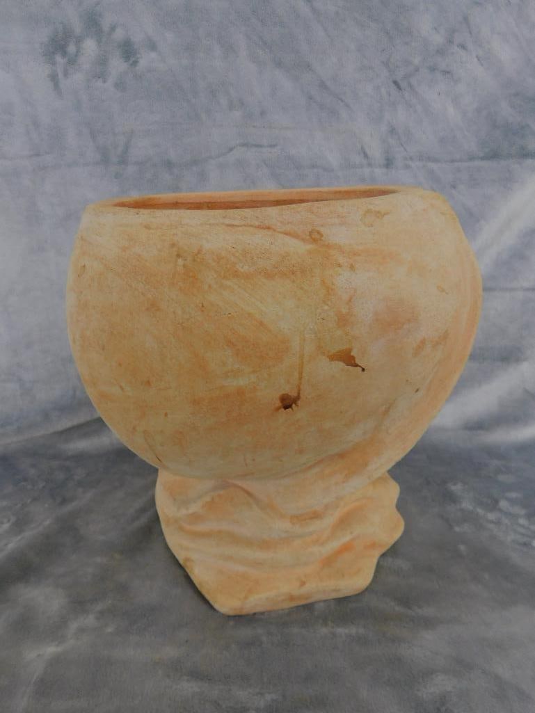 Modern Terra Cotta Head / Bust Planter / Pot - Unsigned - 11.5" x 12" x 10.5" - 3