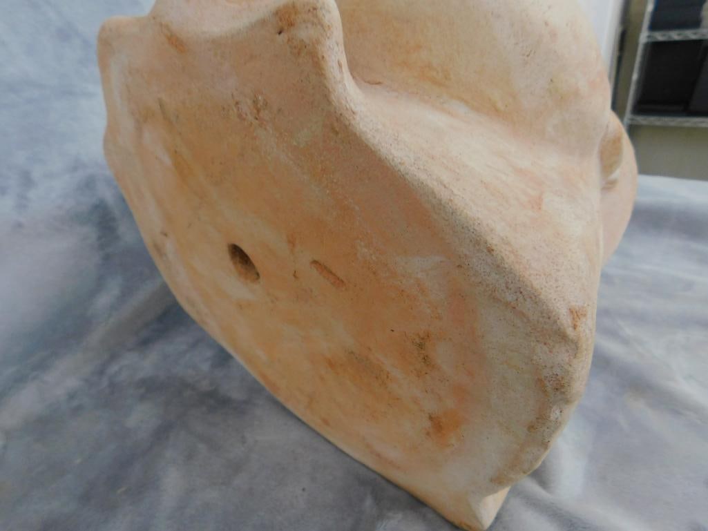 Modern Terra Cotta Head / Bust Planter / Pot - Unsigned - 11.5" x 12" x 10.5" - 7