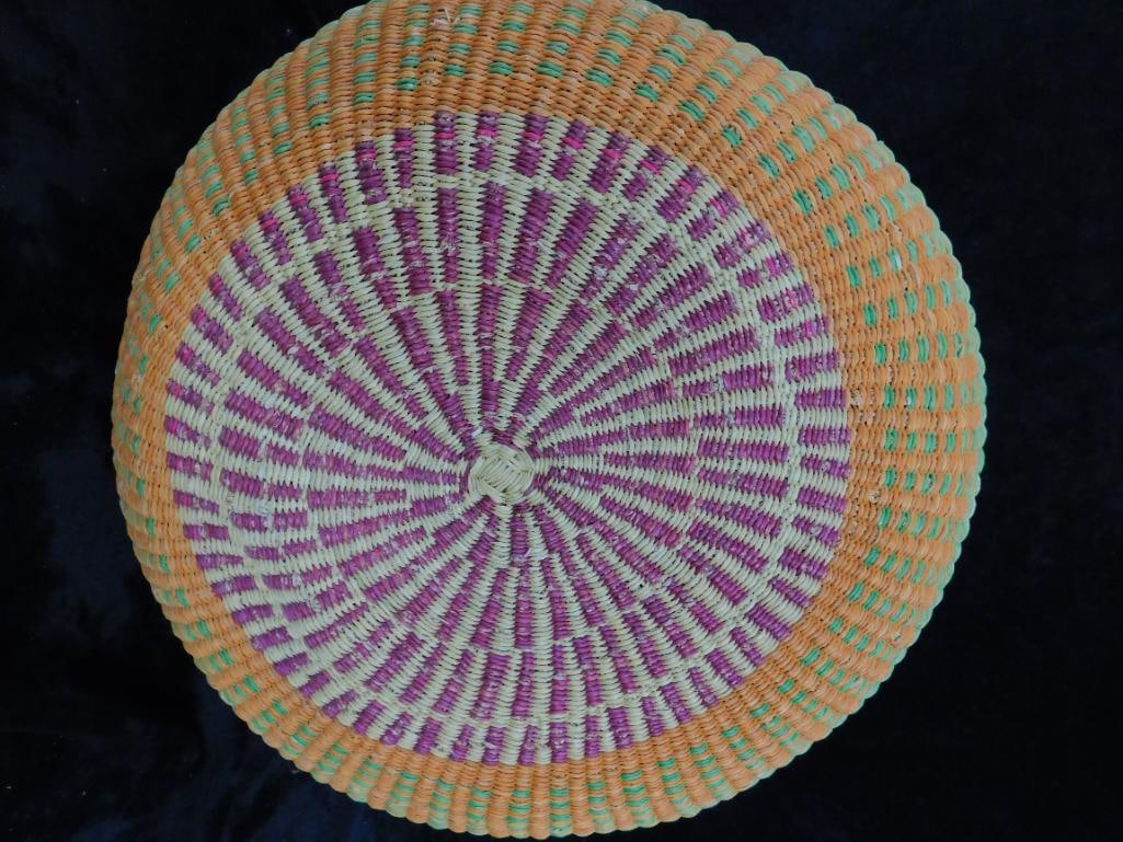 South West Native American Basket with Handle - 13.5" x 16" - 5