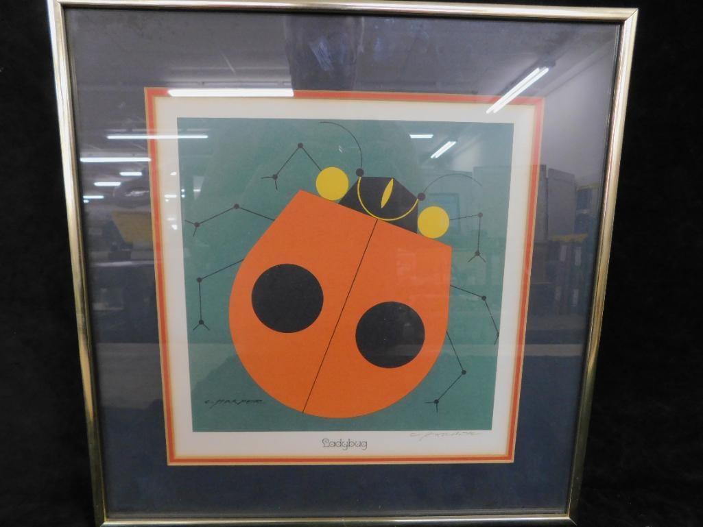 Charles Harper Signed Serigraph - "Lady Bug" - 16.5" x 16.5" - 10