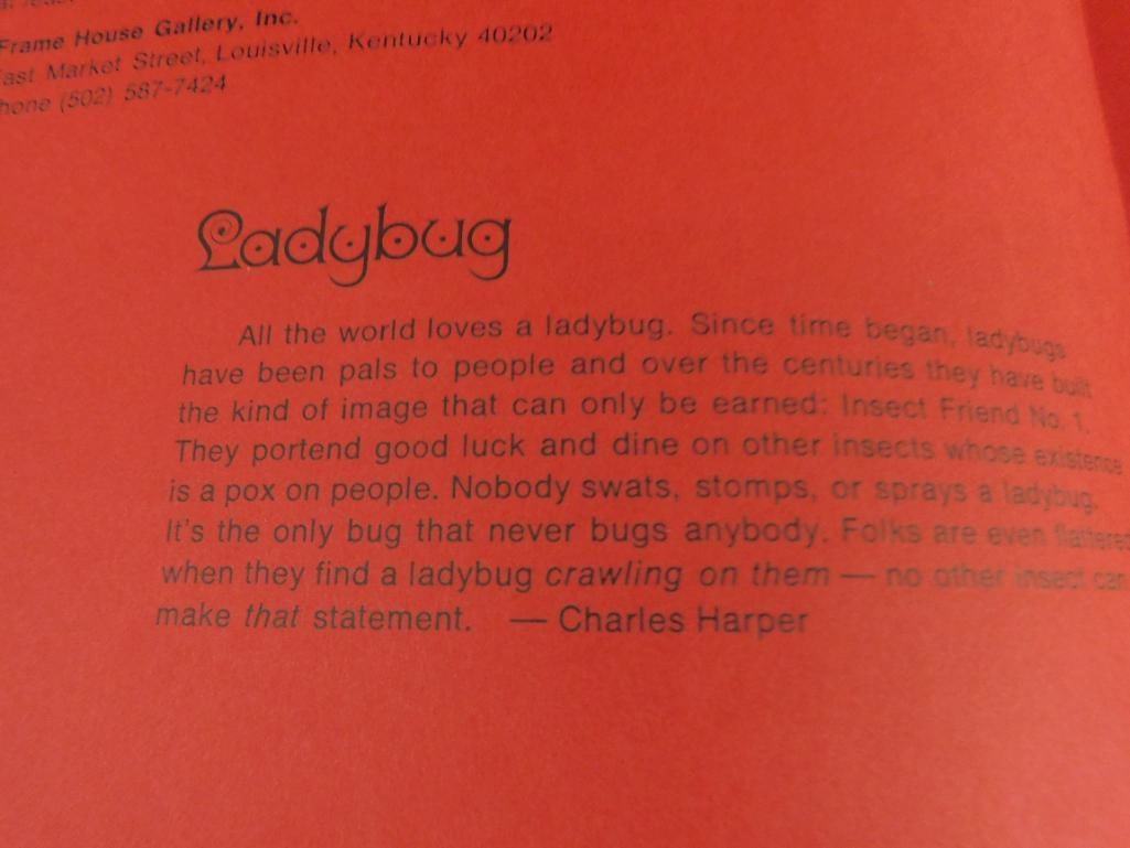 Charles Harper Signed Serigraph - "Lady Bug" - 16.5" x 16.5" - 7