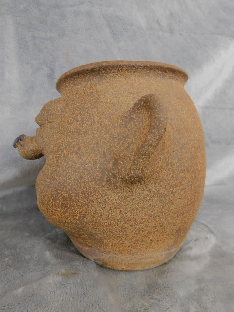 Modern Unsigned Head / Bust Planter "Fly on The Nose" - 7.5" x 8.5" x 8" - 5