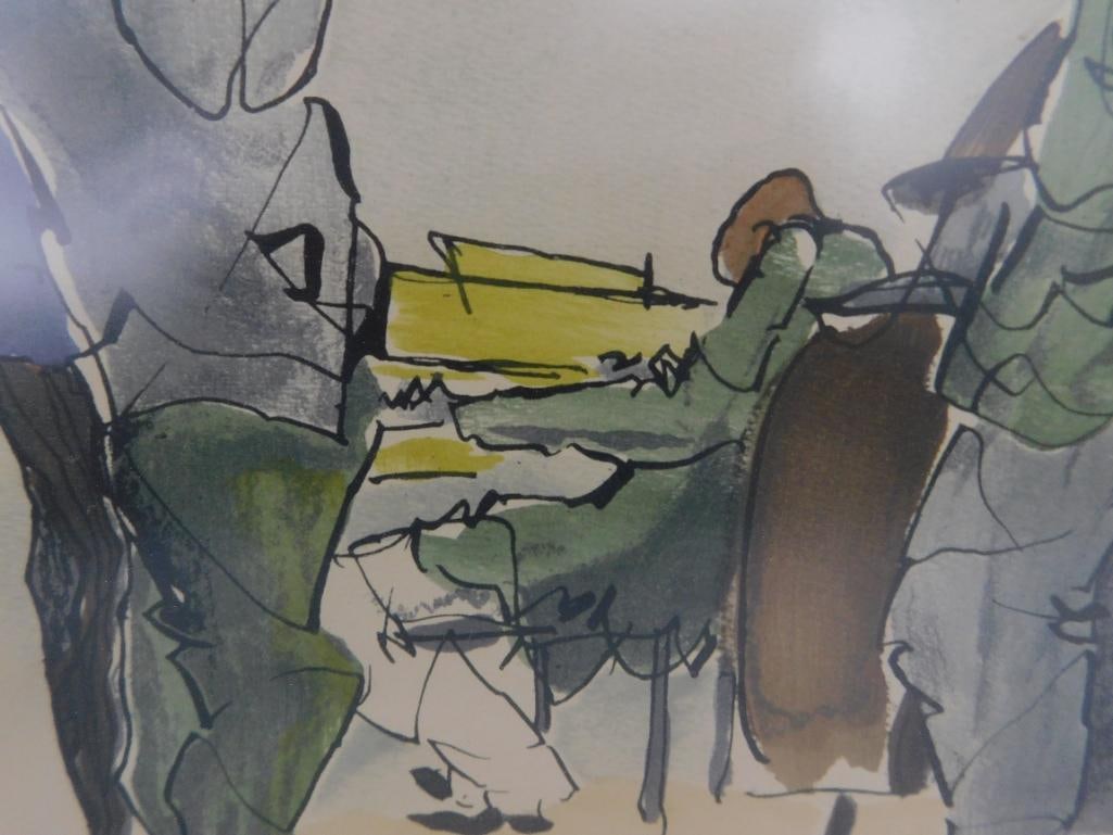 Vintage Jazz Watercolor - Signed - "Quintet" - 17.25" x 21.25" - 4